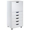Winsome Wood Winsome Wood 10616 Halifax High Cabinet; White - 41.4 x 19.2 x 15.9 in. 10616